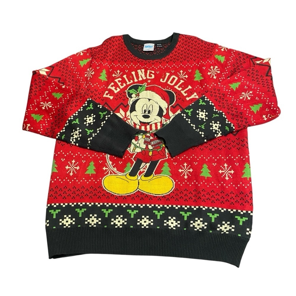 Disney Men Mickey Mouse Feeling Jolly Light Up Sweater